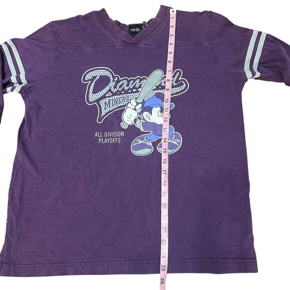 Vintage 90s Mickey Mouse Diamond Miners Cotton Jersey Size 14/16 - Picture 6 of 6